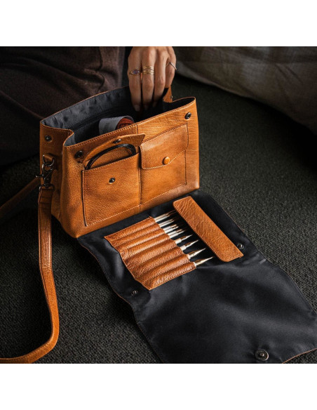 Bolsa de armazenamento para agulhas de crochê Muud Fee - Whisky