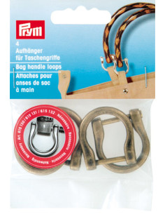 Conjunto de 4 fixadores para alças de bolsas - Bronze