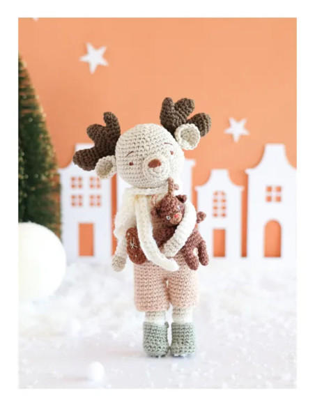 Livro de bonecas e amigurumis de Natal nórdico em crochê