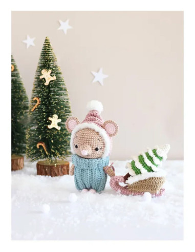 Livro de bonecas e amigurumis de Natal nórdico em crochê