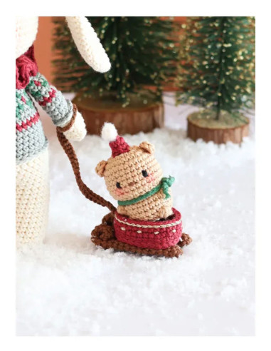 Livro de bonecas e amigurumis de Natal nórdico em crochê
