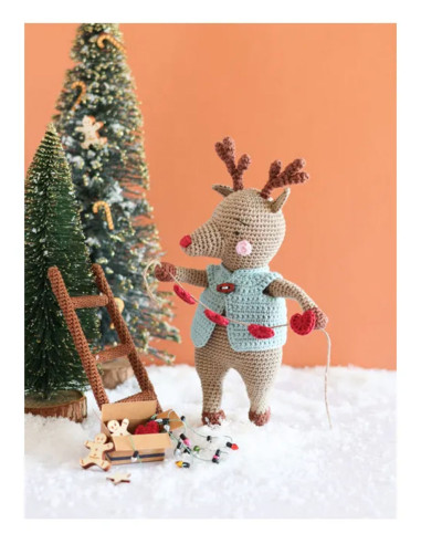 Livro de bonecas e amigurumis de Natal nórdico em crochê