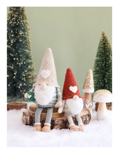 Livro de bonecas e amigurumis de Natal nórdico em crochê