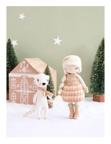 Livro de bonecas e amigurumis de Natal nórdico em crochê