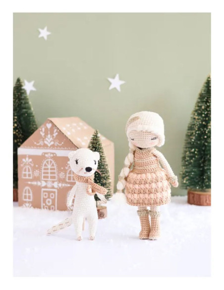 Livro de bonecas e amigurumis de Natal nórdico em crochê