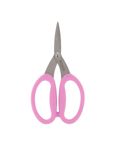 Tesoura de precisão microdentada com grandes anéis flexíveis Bohin - Rosa