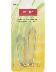 Conjunto de 2 alfinetes de kilt - Prata