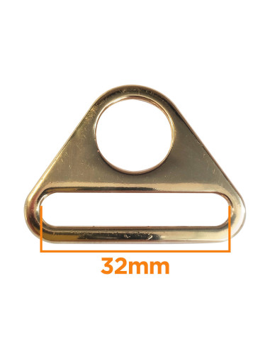 Anel triangular passante 32 mm - Ouro