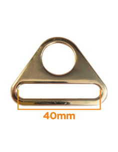 Anel triangular passante 40 mm - Ouro