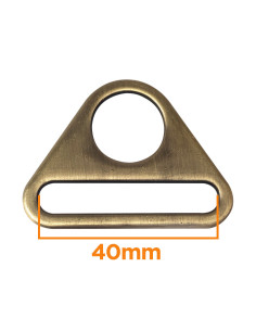 Anel triangular passando 40 mm - Bronze