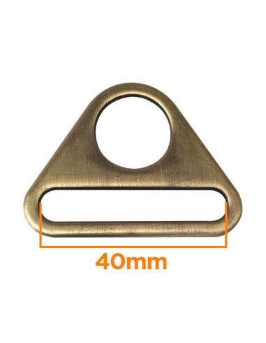 Anel triangular passando 40 mm - Bronze
