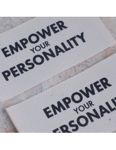 Conjunto de 5 etiquetas tecidas para costurar - Empower your personality 2