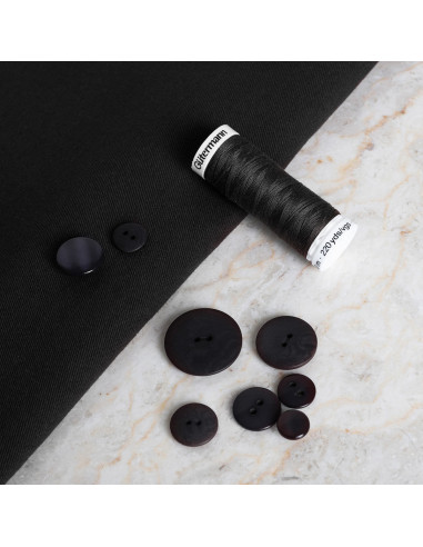 Tecido gabardine de algodão light Black - Atelier Brunette