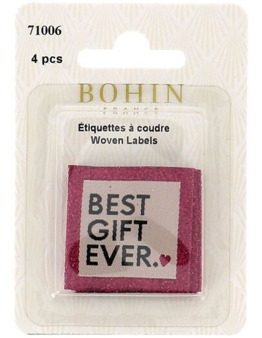 Conjunto de 4 etiquetas para costurar - Melhor presente de sempre
