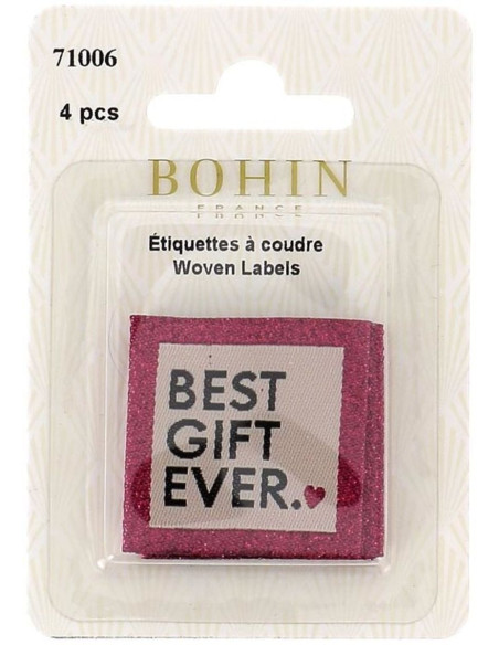 Conjunto de 4 etiquetas para costurar - Melhor presente de sempre