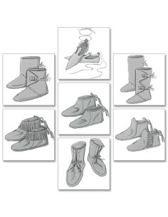 Padrão de sapatos histórico - Butterick 5233