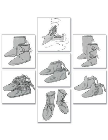 Padrão de sapatos histórico - Butterick 5233