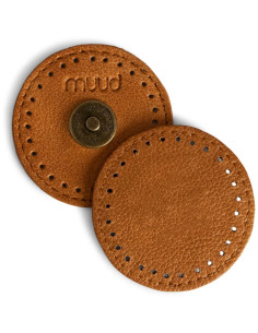 Fecho magnético para costurar em couro Muud Frida - Whisky 2