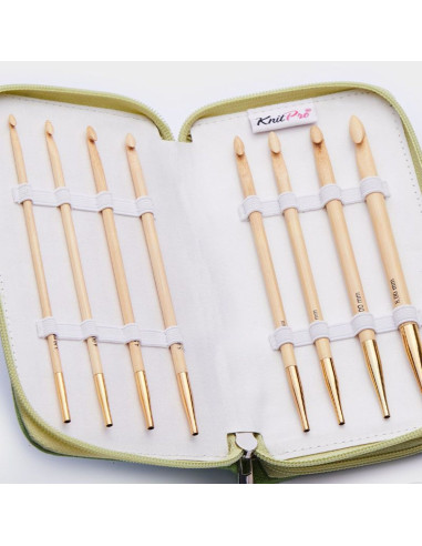 Estojo de agulhas tunisianas Bamboo Deluxe KnitPro