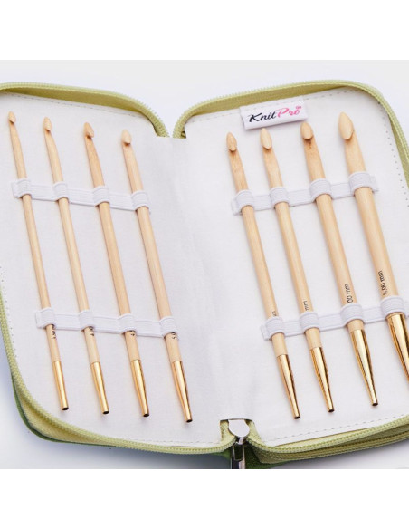 Estojo de agulhas tunisianas Bamboo Deluxe KnitPro