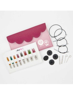 Conjunto de agulhas de tricô circulares mini KnitPro Dreamz