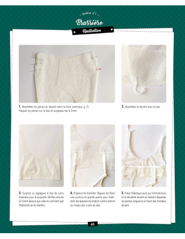 Livro de pequenas roupas para costurar: Calcinha, sutiã, pijama, body, fato de banho