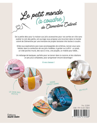 Livro o pequeno mundo para costurar de Clémentine Collinet