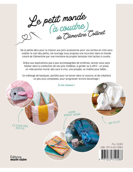 Livro o pequeno mundo para costurar de Clémentine Collinet