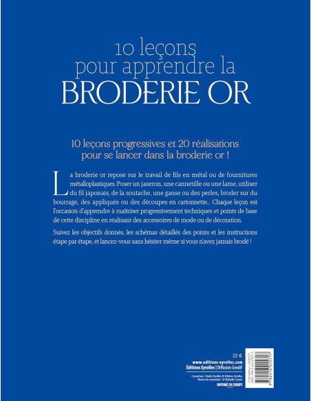 Livro 10 lições para aprender bordado em ouro
