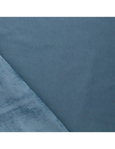 Tecido moletom polar alpino - Azul aço
