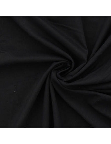 Tecido voile de algodão - Preto