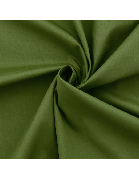 Tecido popelina de algodão - Verde militar