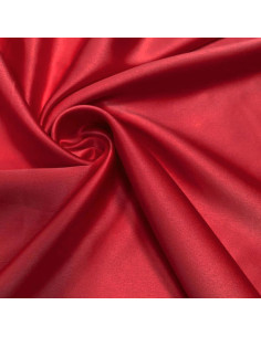 Tecido de cetim elástico - Vermelho