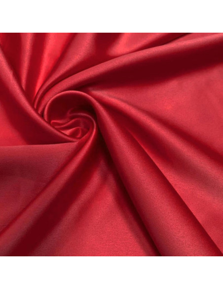 Tecido de cetim elástico - Vermelho