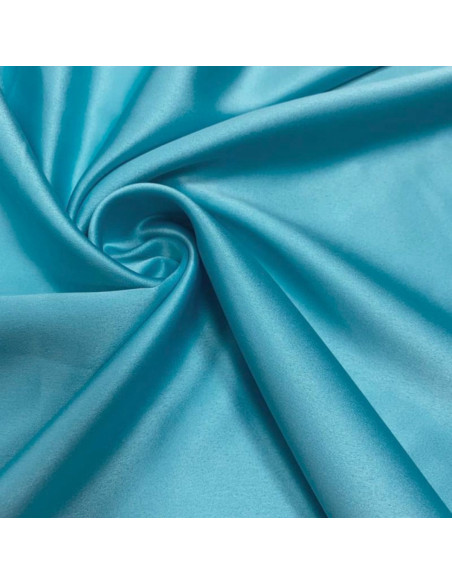 Tecido de cetim elástico - Azul turquesa