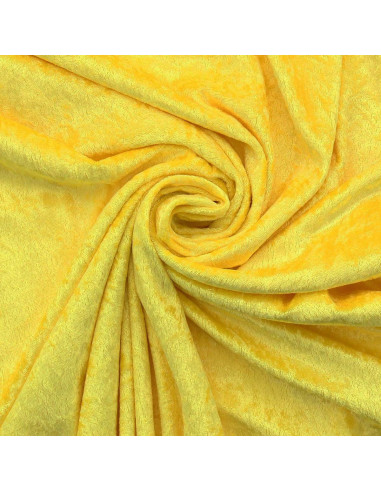 Tecidos de veludo amassado - Amarelo