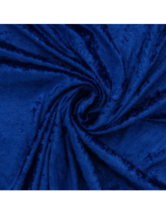 Tecidos de veludo amassado - Azul real
