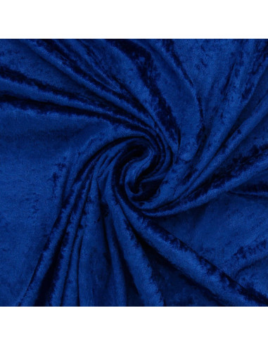 Tecidos de veludo amassado - Azul real