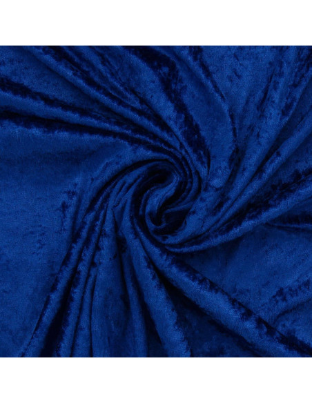 Tecidos de veludo amassado - Azul real