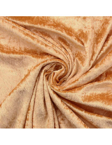 Tecidos de veludo amassado - Ocre