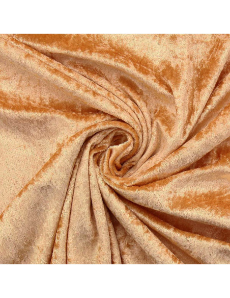 Tecidos de veludo amassado - Ocre