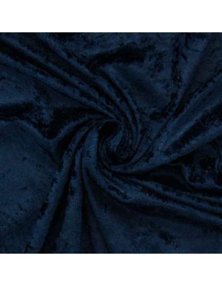 Tecidos de veludo amassado - Azul marinho