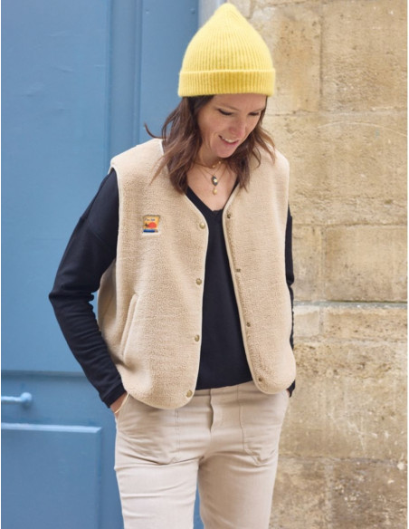 Padrão de colete sem mangas Sherpa - Atelier Scämmit