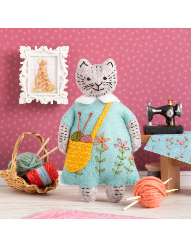Kit de feltro - Sra. Gato Tricota