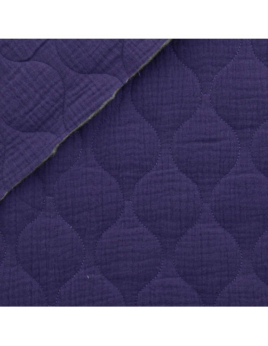 Tecido de gaze dupla acolchoado wave - Violeta