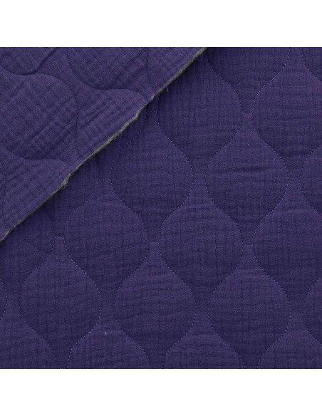 Tecido de gaze dupla acolchoado wave - Violeta