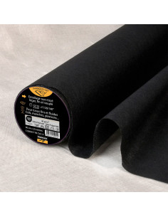 Entretela não tecido termocolante fina - Preto