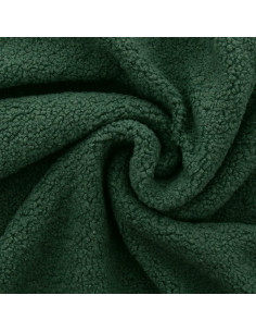 Tecido de pelúcia boucle Teddy - Verde escuro