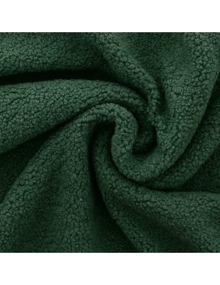 Tecido de pelúcia boucle Teddy - Verde escuro