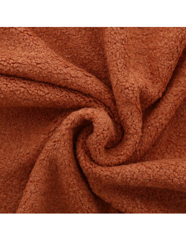 Tecido de pelúcia boucle Teddy - Cobre